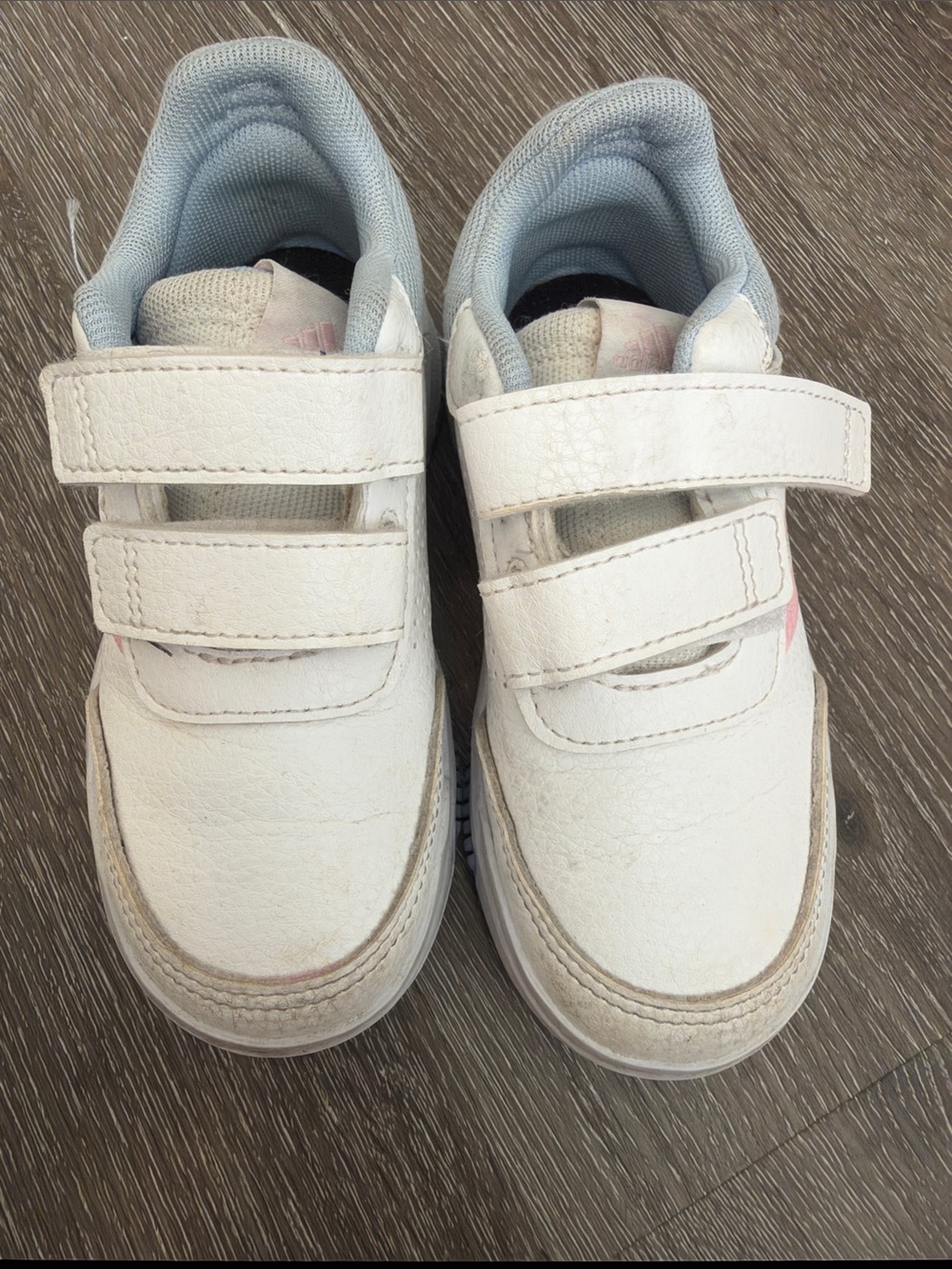 Kids White Velcro Sneakers addidas girls